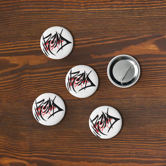 R3ND Pins, set of 5 white background