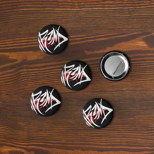 R3ND Pins, set of 5 black background