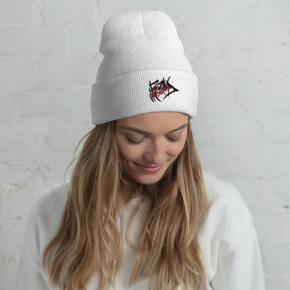 R3ND Beanie White with Splatter